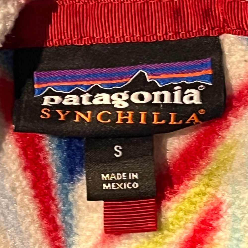 Patagonia Synchilla Snap-T Pullover Womens Small Blue Feathers Fleece 25455 - Picture 4 of 10